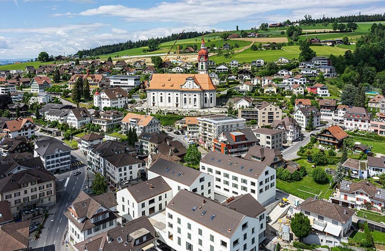Die Gemeinde Ruswil darf sich ein Jahr lang «Schweizer Dorf des Jahres» nennen. Foto Stefan Dubach