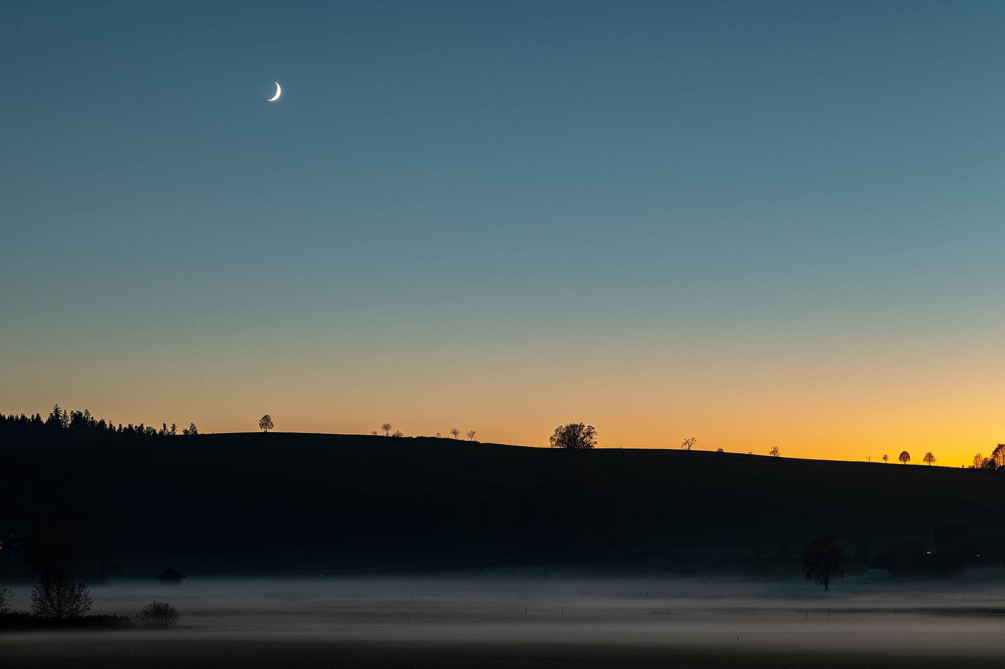 Herbstabend überm Moos (Ruswil) vom Moosblick her gesehen. | Stefan Dubach, Ruswil