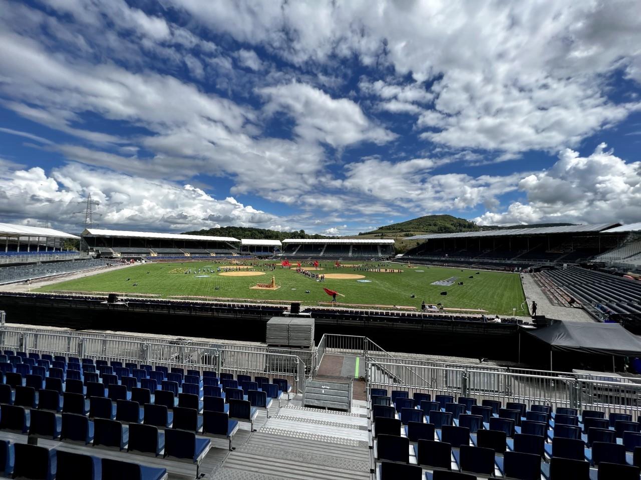 Die ESAF-Arena mit einem Fassungsvermögen von über 50000 Fans. Fotos Tobias Meyer
