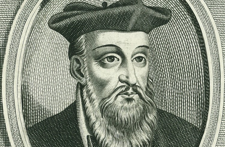 Nostradamus, Arzt, Apotheker, Astrologe und Prophet (1503-1566). Kupferstich von Jean Boulanger (1608-1680). Paris, um 1680. Archiv Kurt Lussi