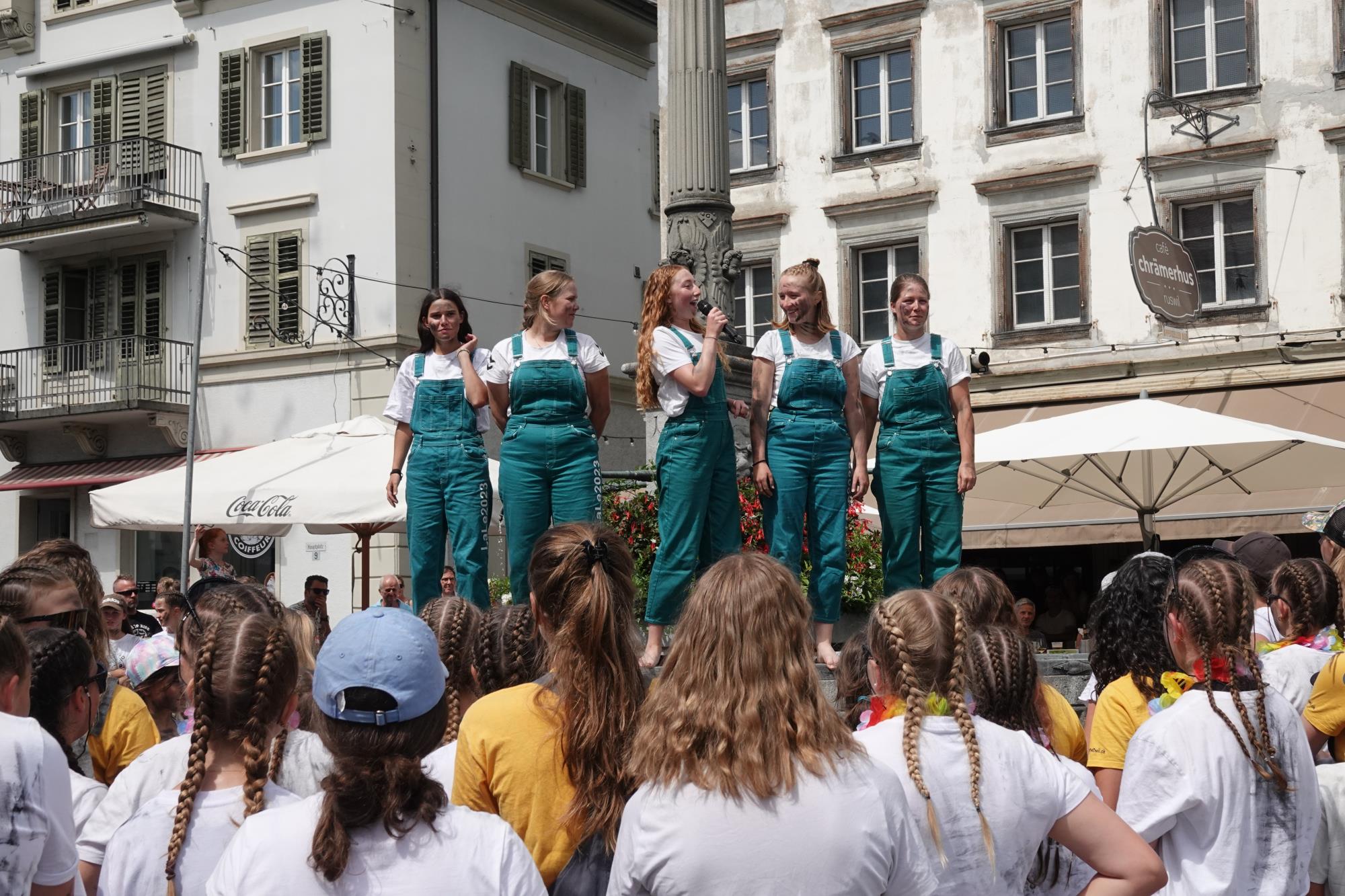 Impression Einzug Blauring Ruswil und Jungwacht Ruswil. Foto Roland Meyer