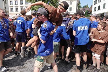 Impression Einzug Blauring Ruswil und Jungwacht Ruswil. Foto Roland Meyer Impression Einzug Blauring Ruswil und Jungwacht Ruswil. Foto Roland Meyer