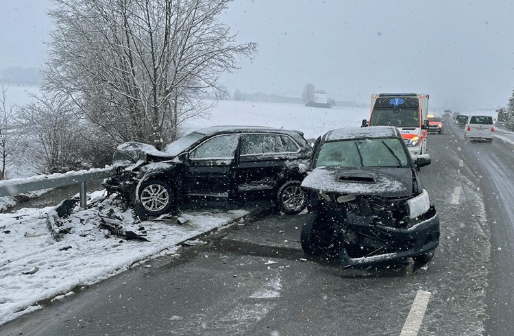 Der Unfall passierte auf der Kantonsstrasse zwischen Grosswangen und Buttisholz. Foto Luzerner Polizei