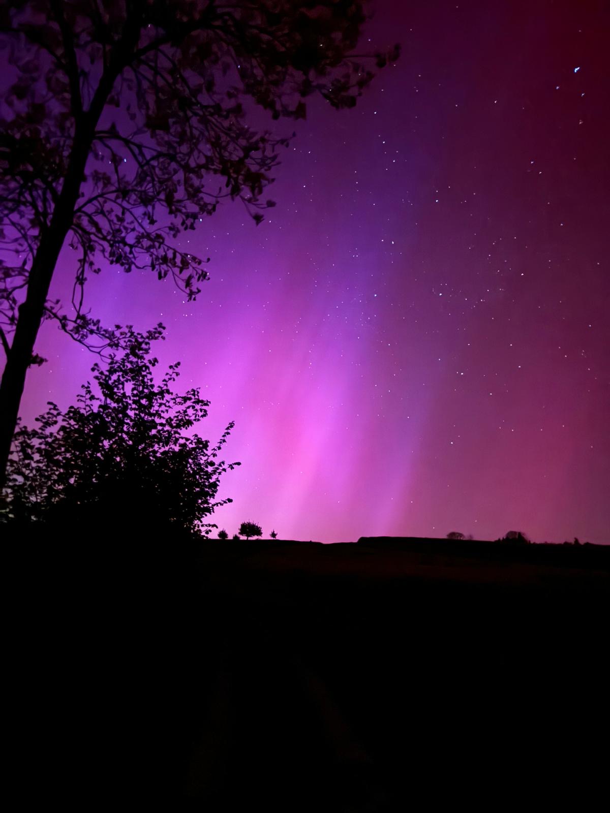Polarlichter am Freitag von Buttisholz aus fotografiert  | Martin Felber 