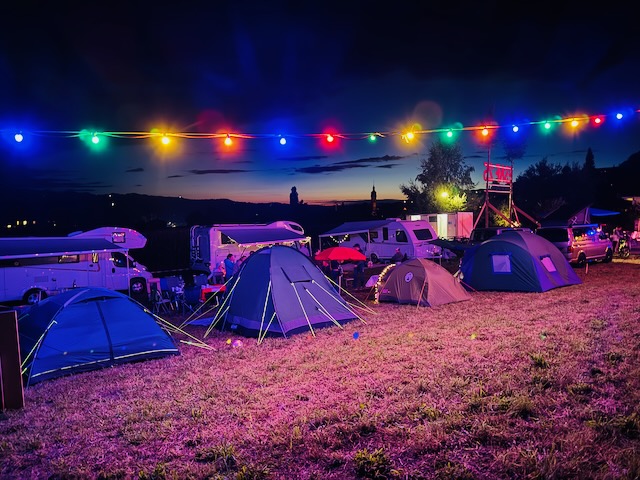 ESAF 2025 im Meierhöfli, Ruswil: Abendstimmung auf dem Zeltplatz. | Stefan Portmann, Ruswil