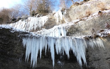 Eisige Schönheiten: Die Wasserfälle beim Chalchloch in Wolhusen. | Josef Lustenberger