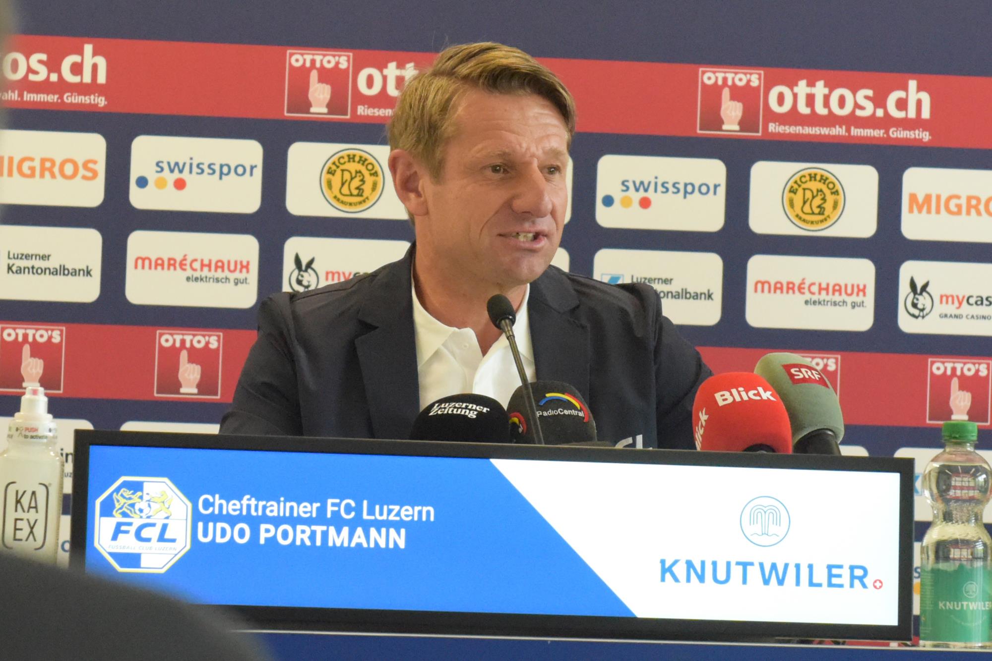 Jörg «Udo» Portmann wurde am Dienstag als Cheftrainer des FC Luzern vorgestellt. Foto Michael Wyss