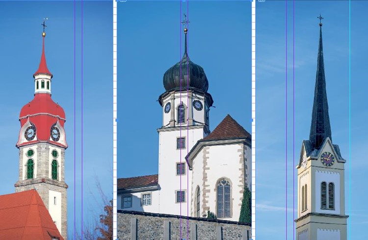Drei Kirchtürme, drei Pfarreien, ein Pastoralraum. Hier im Bild: (von links) die Kirchtürme von Ruswil, Werthenstein und Wolhusen. Fotos Erwin Ottiger