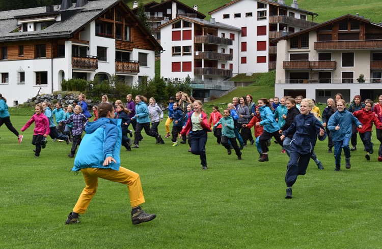 Spiel und Spass im Blauringlager in Davos. Foto zVg