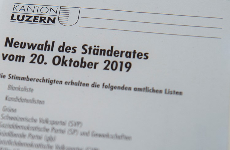 In Ruswil wurden fehlerhafte Listenblöcke für die Ständeratswahlen 2019 entdeckt. Foto Erwin Ottiger