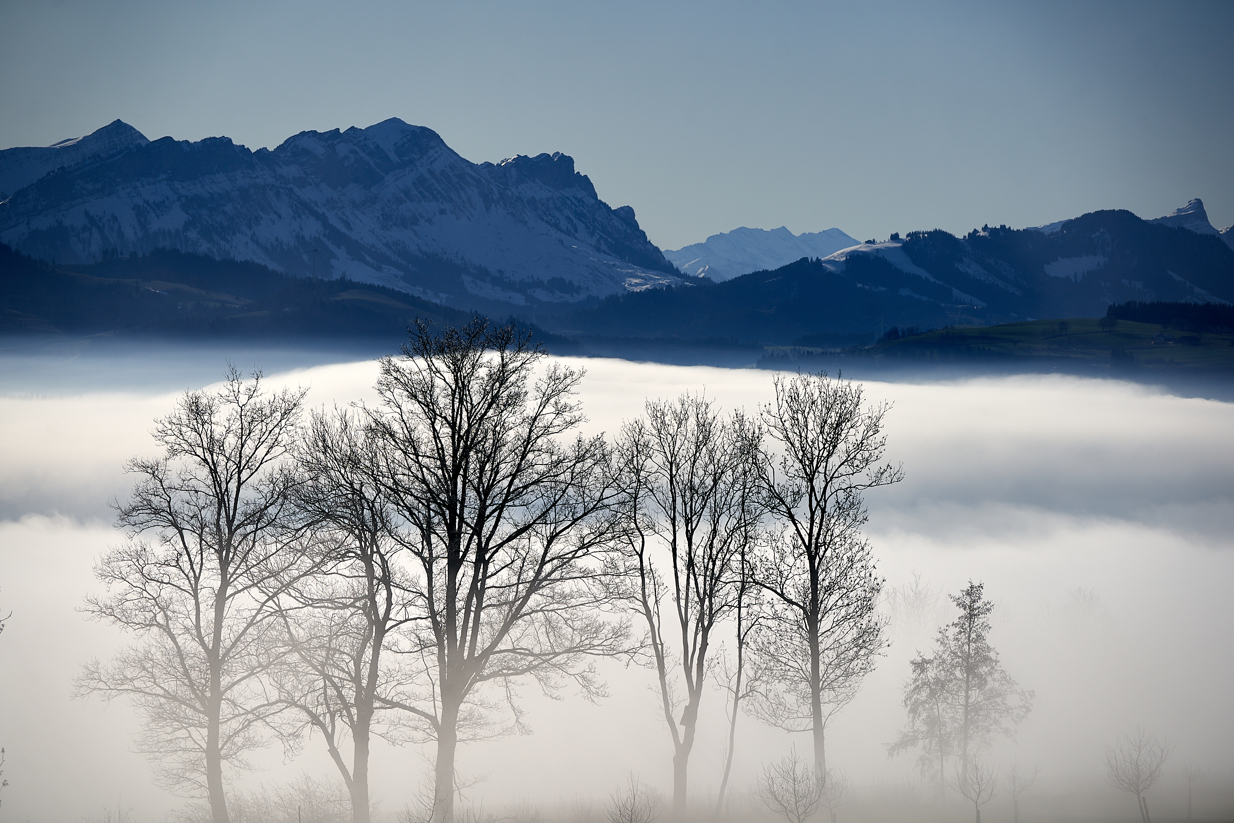 Nebelmeer über Ruswil mit Blick Richtung Entlebuch | Richi Brandenberger, Ruswil