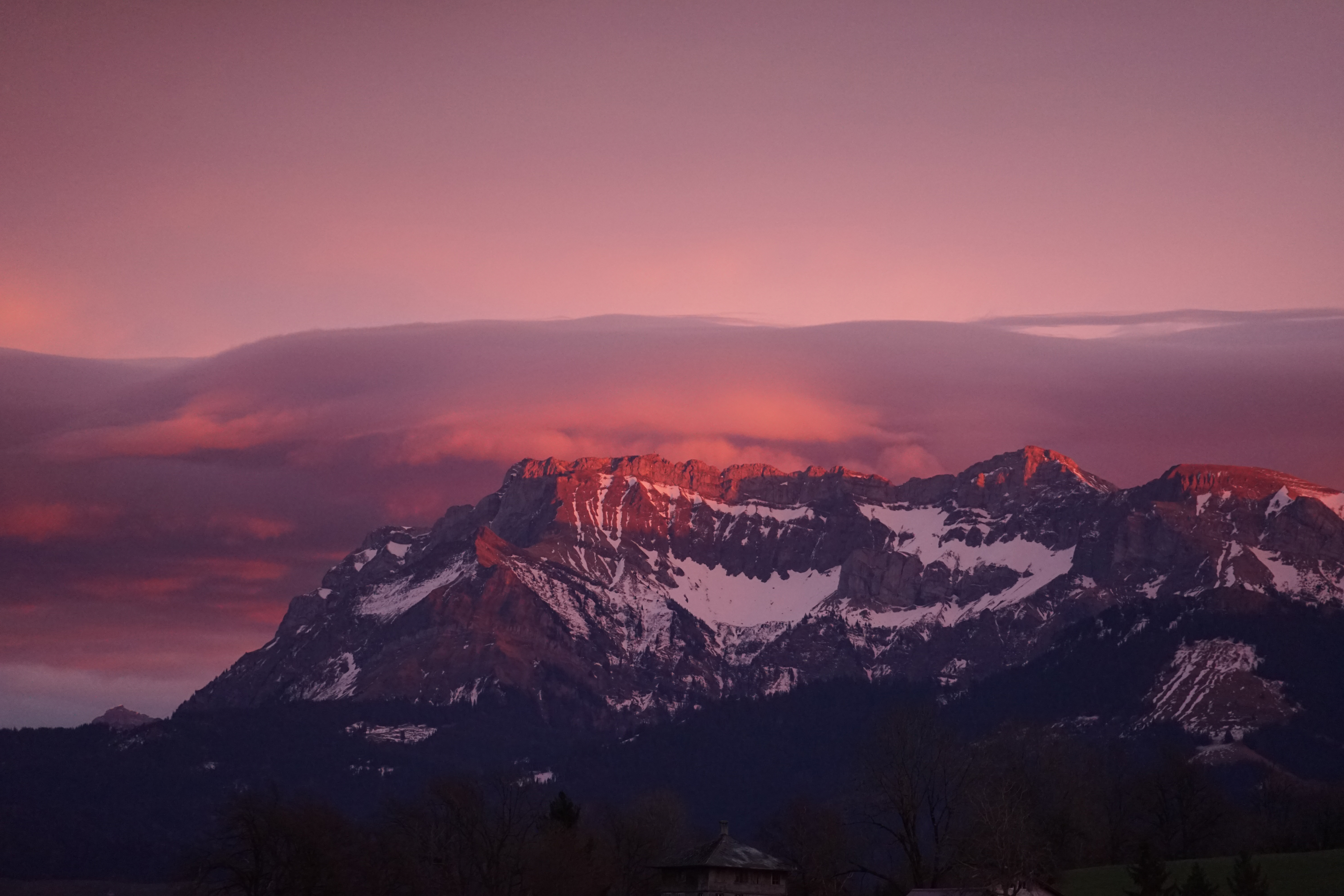Der Pilatus im Abendlicht, fotografiert in Wolhusen. | Ueli Schürmann, Kriens